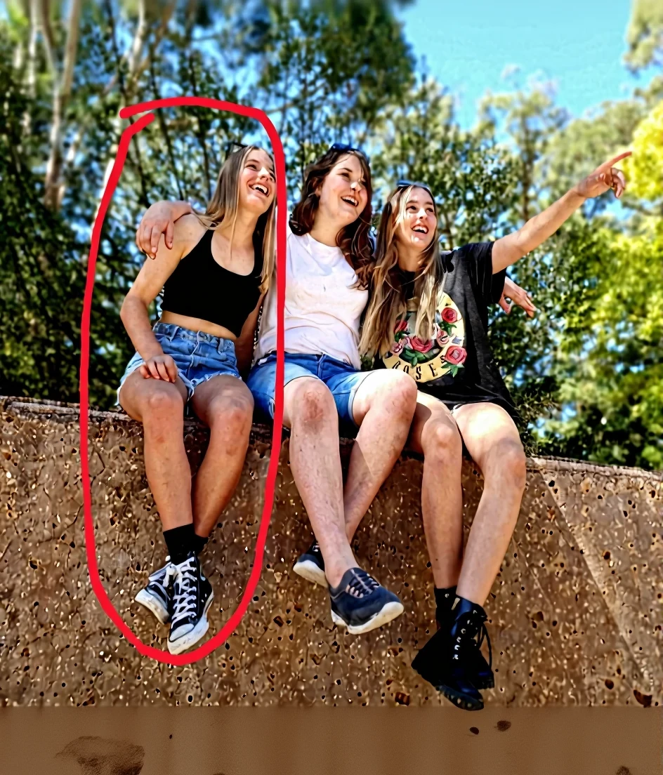 Kontext result for Insert the woman in the red circle from the second image into the red circle in the first image.