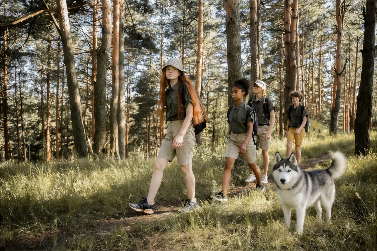 DreamOmni3 result for Add a Husky dog in the red circle.