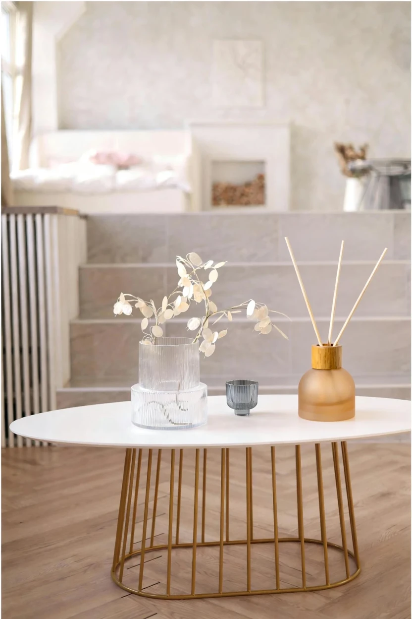 DreamOmni3 result for Fuse the objects into the room scene.